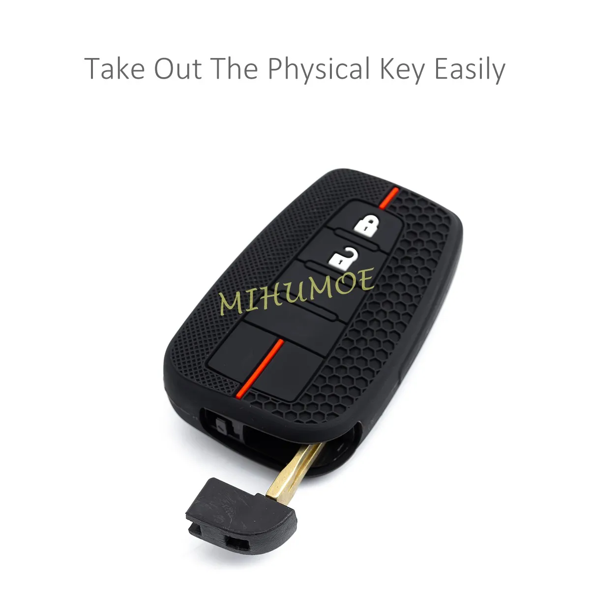 Силиконовый 2-кнопочный автомобильный брелок с кольцом-цепочкой чехол