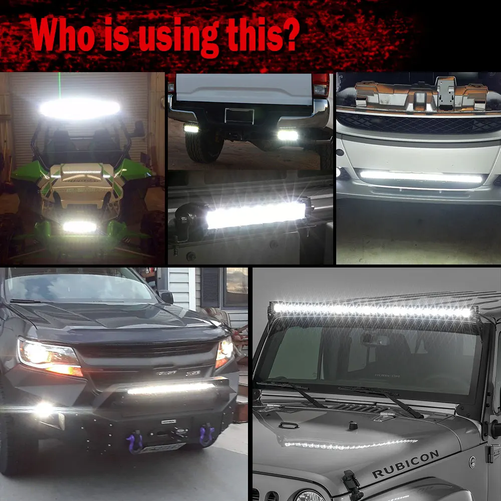 CO LIGHT 6D Slim Led Light Bar 12V 8" 14" 20" 26" 32" 38" 44" 50" inch Spot Flood Combo For SUV 4X4 Off Road LED Work Light Lamp images - 6