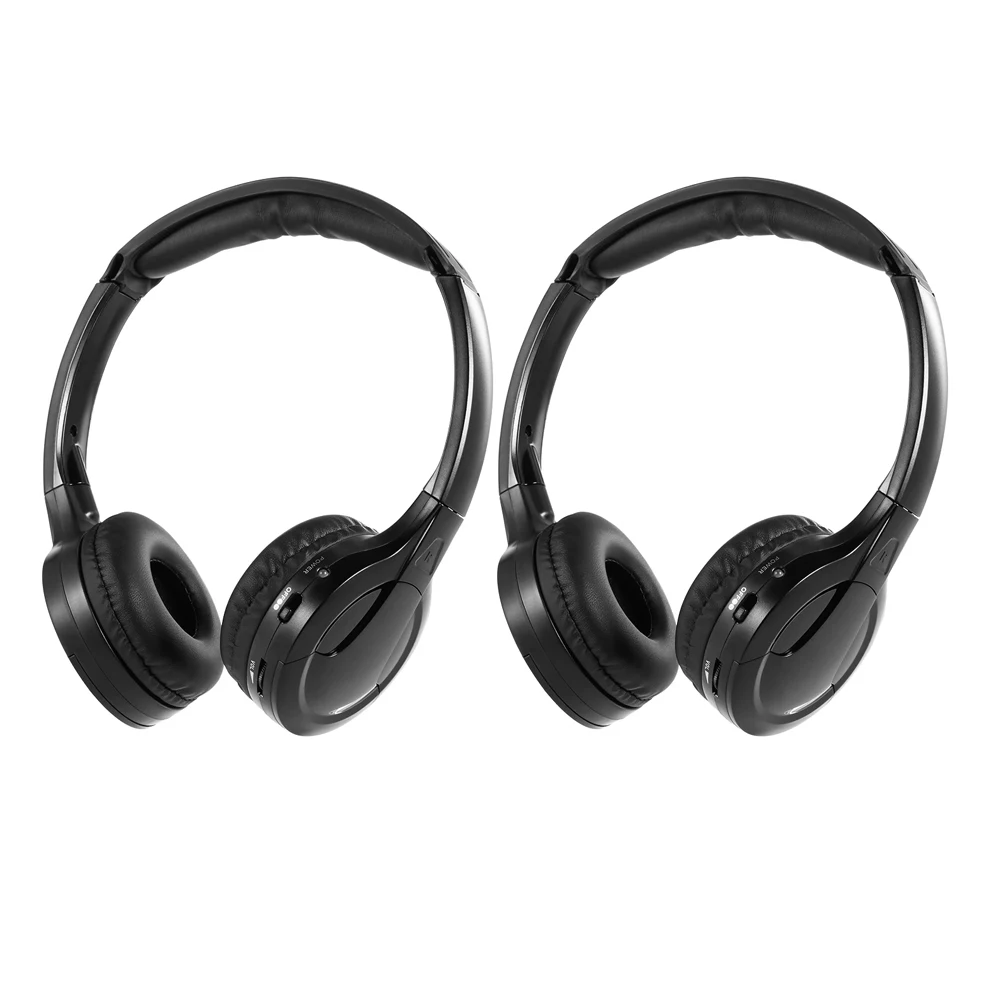 

2Pack IR Wireless Headphones for Car DVD Player Headrest Video,On-Ear Infrared Headphones Headset Universal