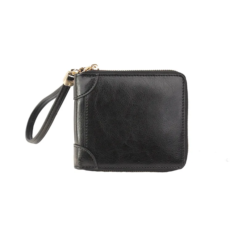 2020 new leather wallet couple wallet 7-Card short large capacity cowhide small square bag thin pocket pocket Mini Hand Bag