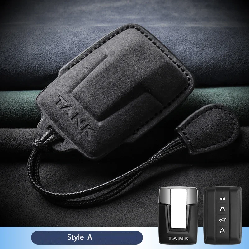 

Замшевый Кожаный Автомобильный ключ для Great Wall GWM WEY TANK 300 500 Tank300 Tank500 автомобильные аксессуары без ключа