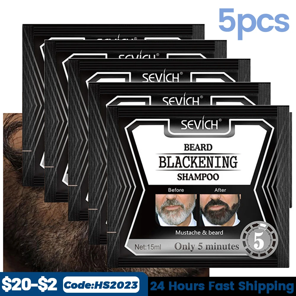 Ing Temporary Blackening Moustache Shampoo Wash Convenient