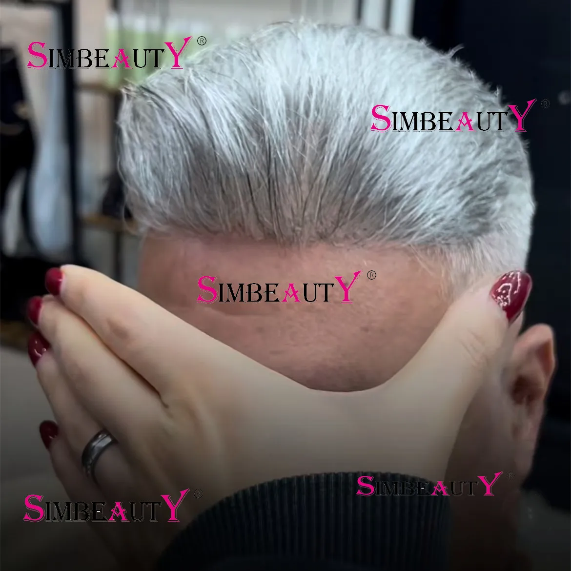 Натуральная линия волос 0 02 мм белая платиновая блондинка невидимые парики для