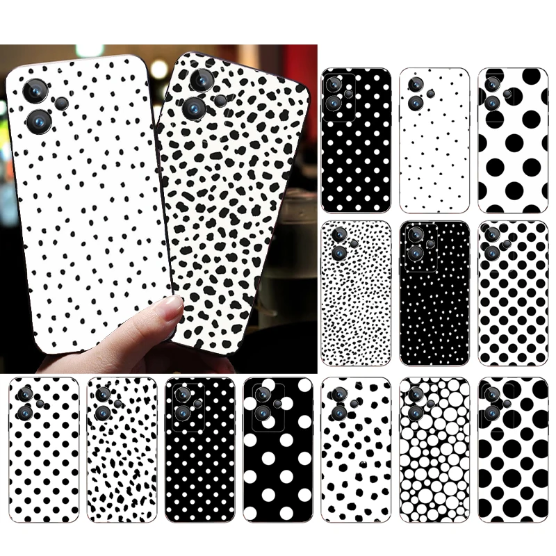 

Phone Case for OPPO Realme GT 2 Pro X2 Pro XT C25S 9 8 7 6 Pro 6i GT Master C3 C21 C21Y C11 X3 SuperZoom Black Polka Dot Leopard