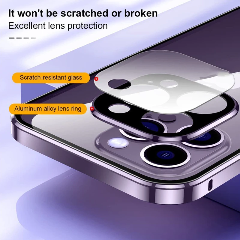Magnetic Adsorption Metal Snap Lock Case For iPhone 14 13 12 11 Pro Max Double Sided Glass Shockproof Full Lens Protect Cover