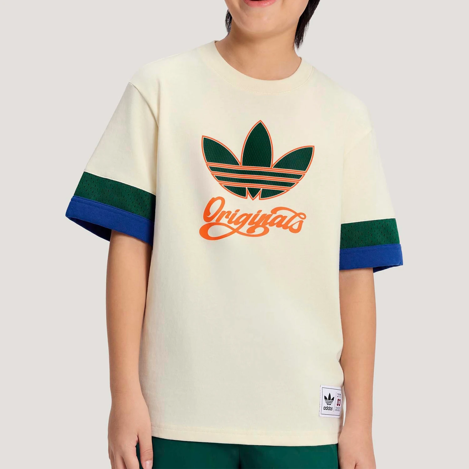 Фото Оригинальный детский костюм Adidas Clover с круглым вырезом, модный повседневный комплект KG3341 №4