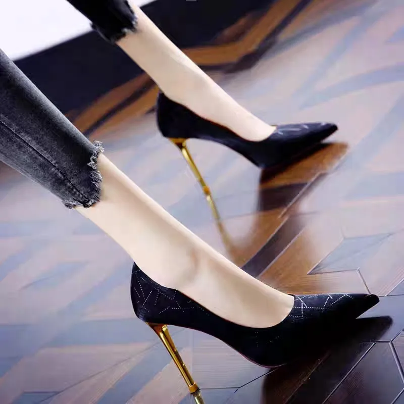 

New Spring Shallow Mouth High-heeled Shoes Stiletto Waterproof Platform Single Shoes Sexy Women's Sandals Fashion Round Toe