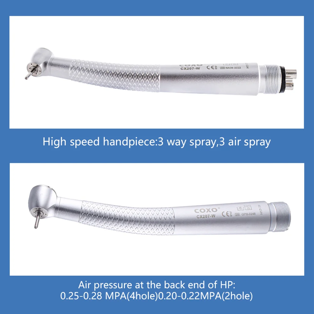 COXO CX207-W наконечник с кнопкой 2/4 отверстий воздушной турбины высокоскоростной