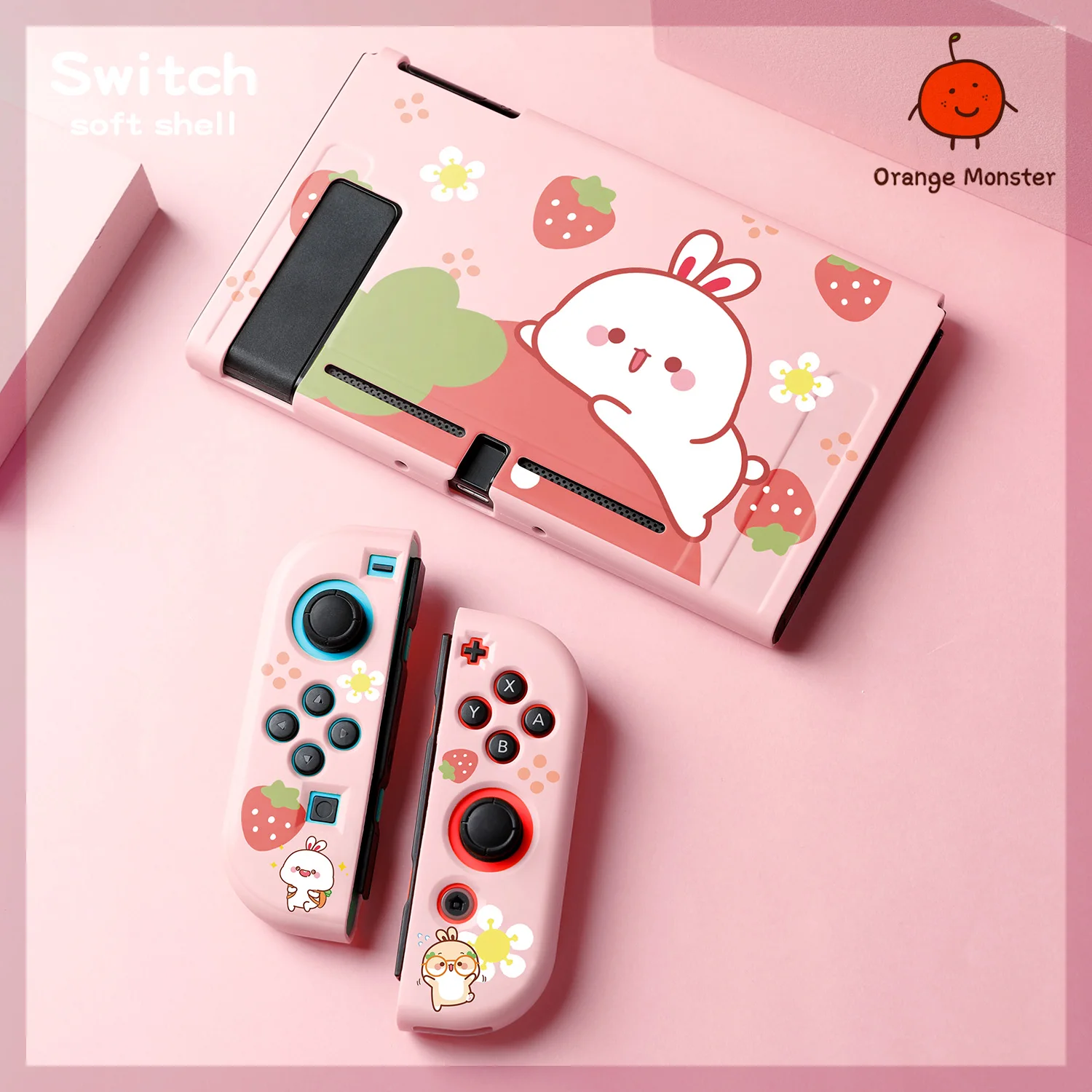Милый мягкий защитный чехол из ТПУ с рисунком животных для NS Switch/Oled/Lite противоударный декоративный креативный чехол