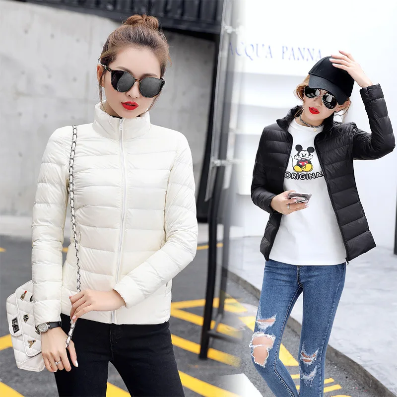 Down Jacket Women Lightweight Winter Jacket Down Jacket 2022 New Korean Short Stand Collar Coat 16 Colors