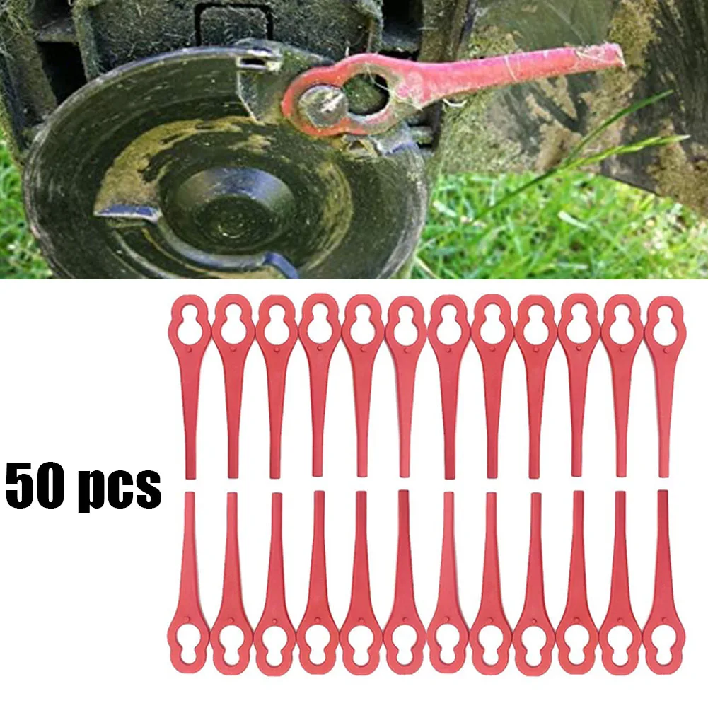 

50pcs Replacement Cutter Blades For Einhell BG-CT 18 Li RG-CT 18/1 Li GE-CT 18Li Lawn Cutter Replacement Plastic Blades