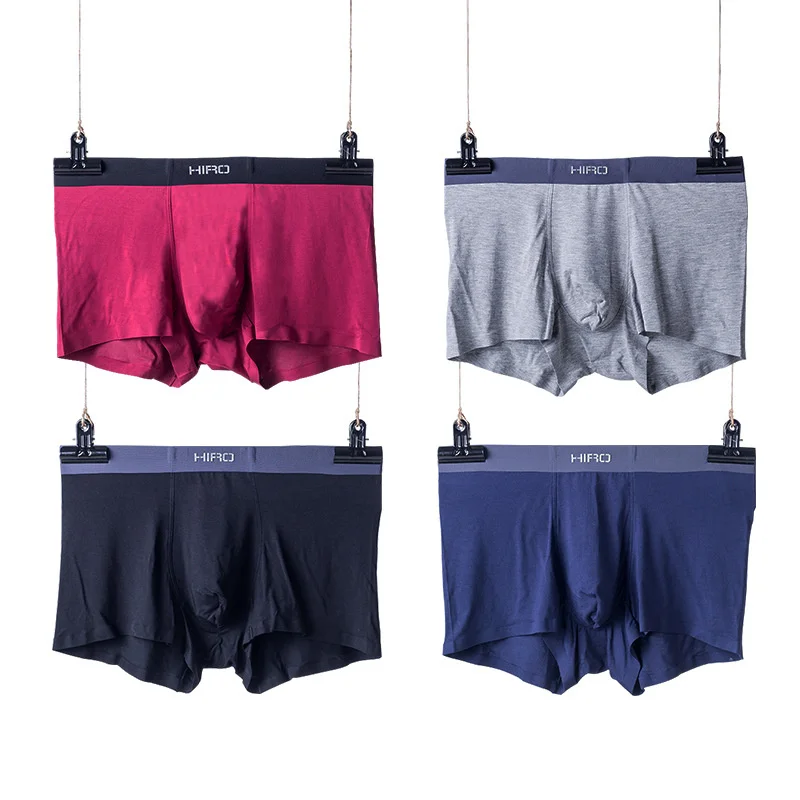 

Трусы-боксеры мужские Бесшовные из вискозы, Дышащие Модные пикантные шорты для подтяжки бедер, соблазнительные, летние