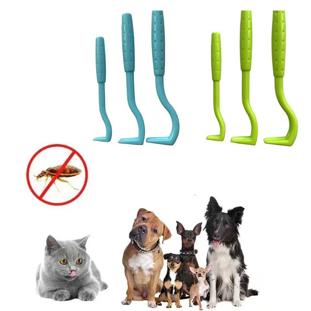 

3pcs Flea Remover Hook Tick Remover Tweezer Tick Pull Pet Cat Dog Accessaries Tick Tool Pet Mites Flea Extractor Pet Supplies