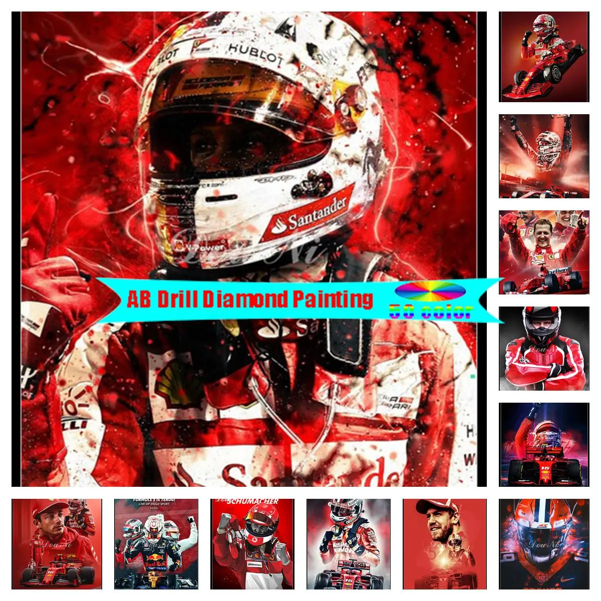 

Новинка 2023, мозаика-пазл для вышивки крестиком, скоростной гоночный пейзаж, 5D «сделай сам», алмазная живопись Ab, F1 машинка, водитель Льюиса