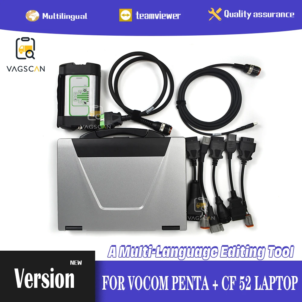 

For vocom 88890300 penta with Vodia5 software diagnostic tool for penta marine industrial engine +Thoughbook CF 52