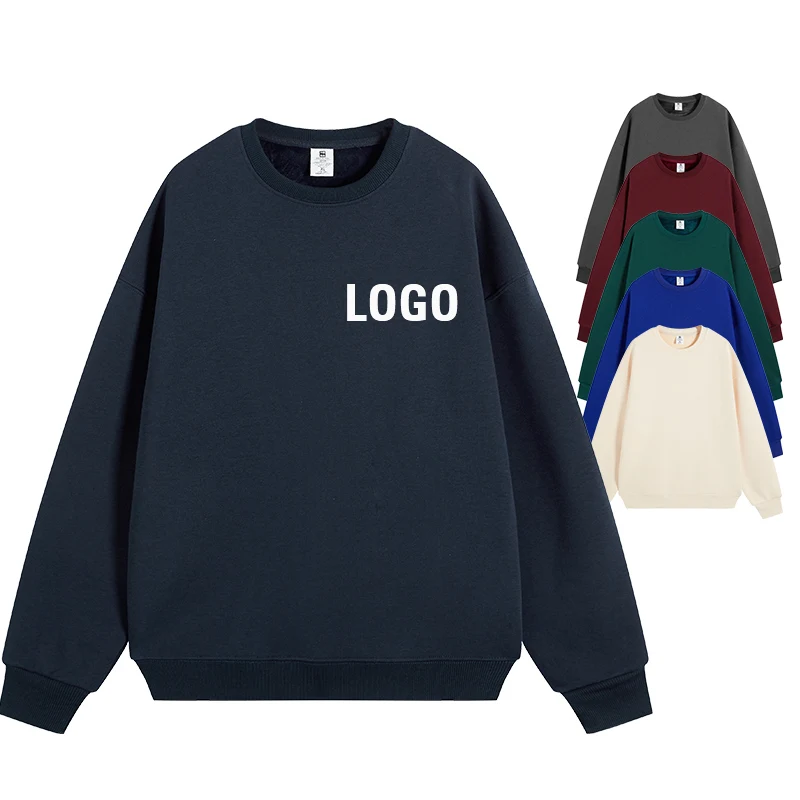 

D15 Hosin 400 Gsm euro size Blank Cotton Terry Drop Men'S Shoulder fleece thick Sweatshirt print custom embroidery your logo