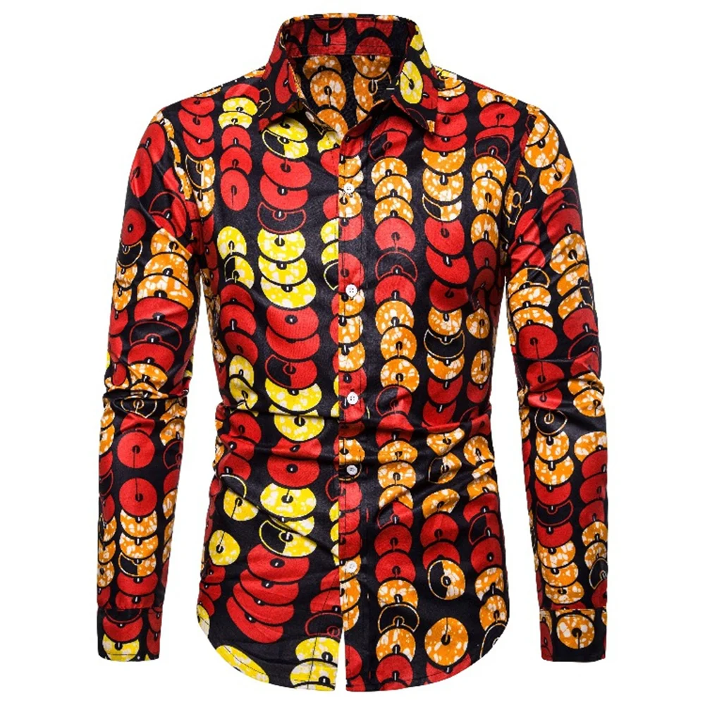 Men's Hawaiian Long Sleeve Shirt 2022 Fashion Breathable Summer Top Loose Print Blouse For Men M-3XL