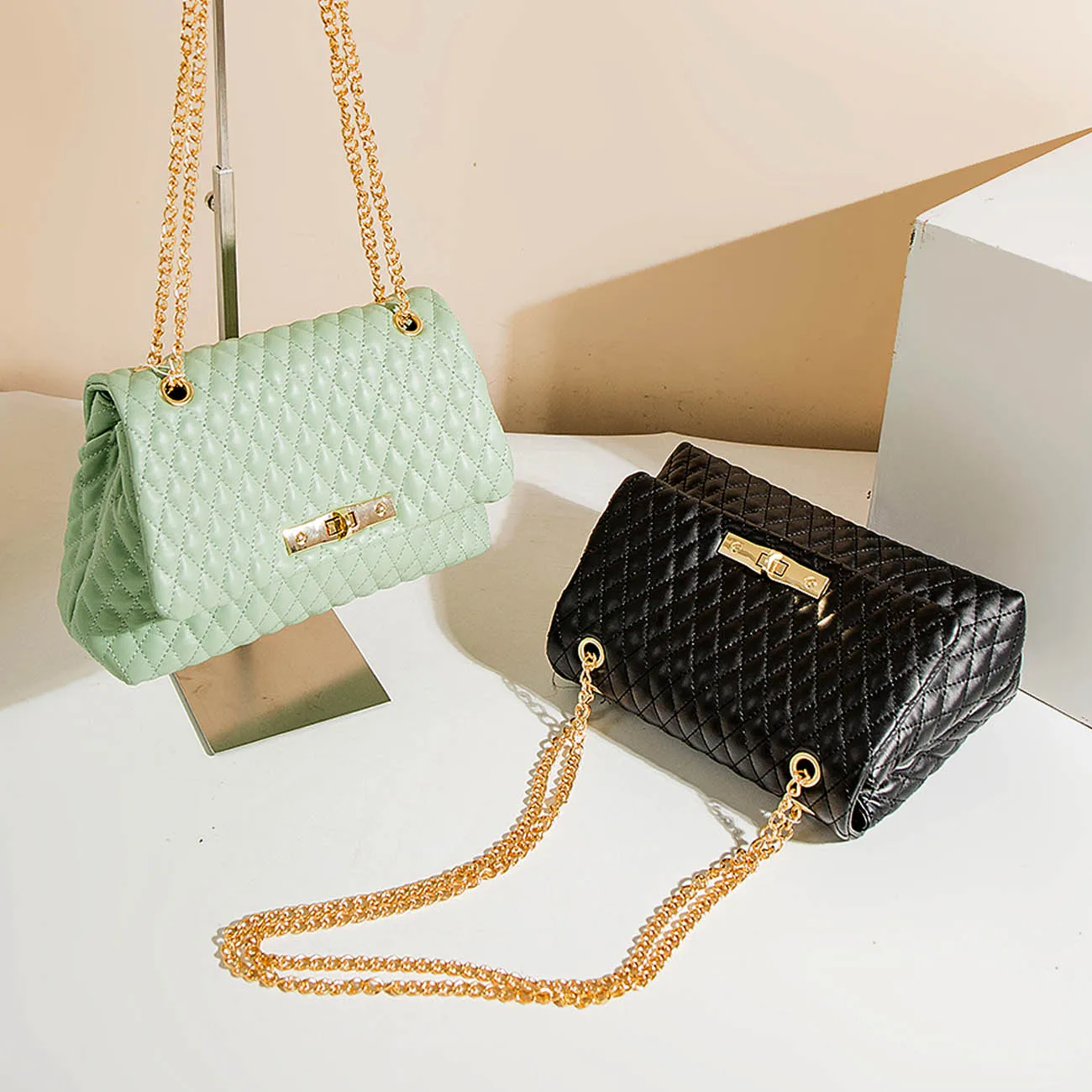 Fashion Women's Crossbody Bag Shoulder Small Square Chain Decoration Luxury Girls Should Bags Lady HandBag