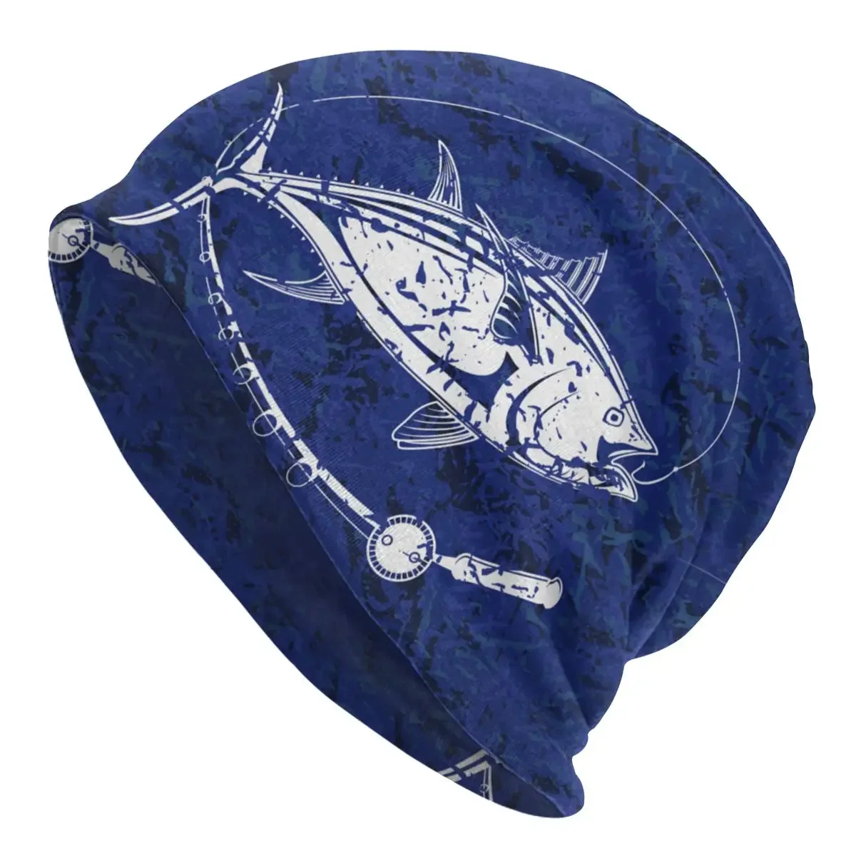 Женская Шапка-бини темно-синяя шапка для рыбалки охотника на щуку
