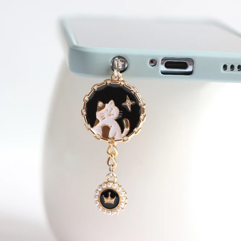Crown Cat Rabbit Dust Plug Charm Kawaii Phone Anti Dust Cap Cute Charge Port Plug For iPhone Type C Dust Protection Stopper images - 6