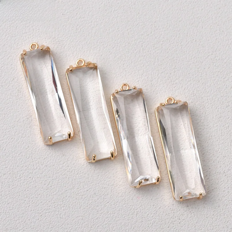 Медная подшивка цвета прямоугольная подвеска со стразами кулон сделай сам