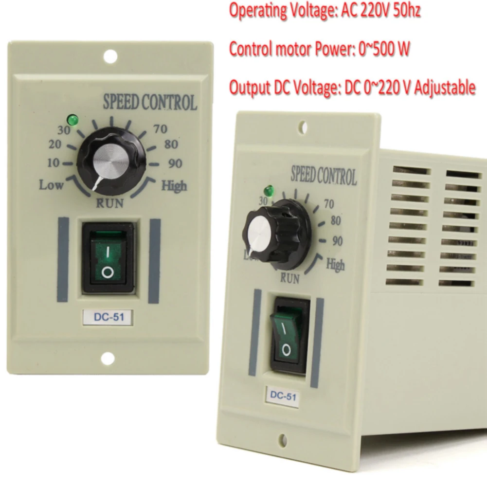 

50HZ Over Current Protection Motor Speed Controller Replacement Professional Variable Control Home 220V Electronic For DC 0-500W