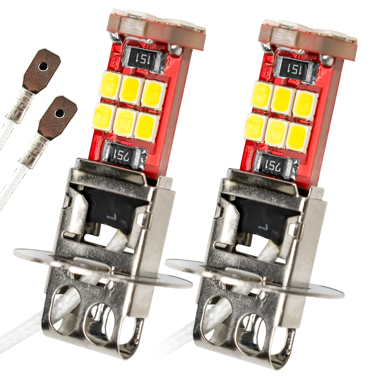 

H3 Противотуманные фары светодиодные 453 Автомобильные противотуманные фары авто освещение ing обновление автомобисветильник фары 18x2835 SMD пер...