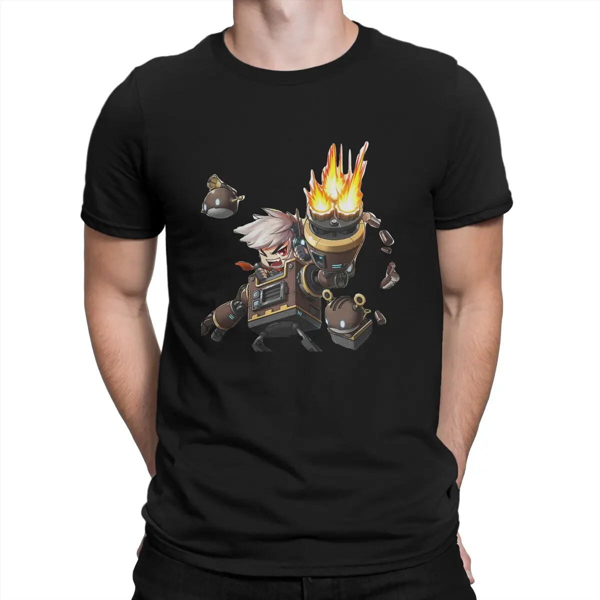 Мужская винтажная футболка из чистого хлопка, с коротким рукавом и круглым вырезом