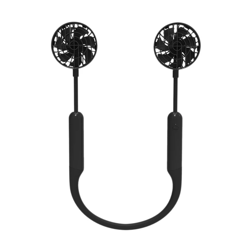 

Hanging Neck Fan USB Charging Lazy Hanging Neck Fan 3 Speeds Wind Outdoor Neck Fan Black