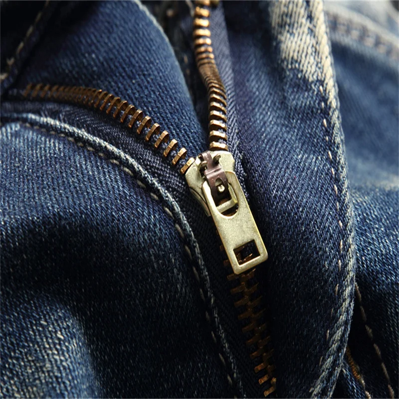 New Mens Clothing Trendy Streetwear Straight Leg Denim Pants Stretch Trousers Motorcycle Fashion Retro Vintage Biker Jeans Male