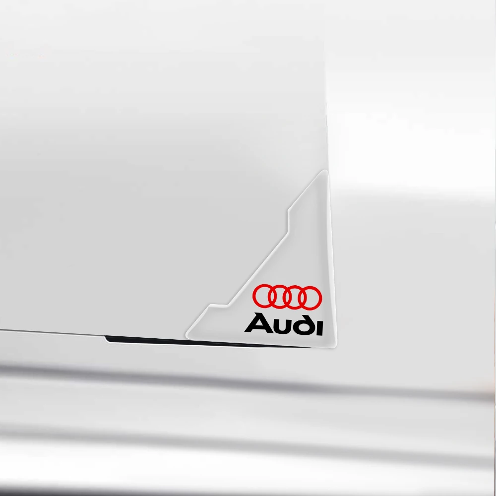 2/4 шт. прозрачная наклейка на угол двери автомобиля защита от царапин для Audi Sline