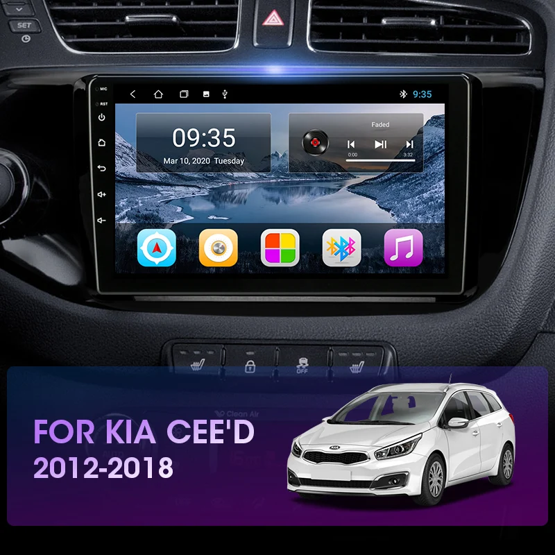 jmcq 2din 2gb32gb android 10 dsp car radio multimidia video player for kia ceed ceed jd 2012 2018 navigation gps 2 din rds free global shipping