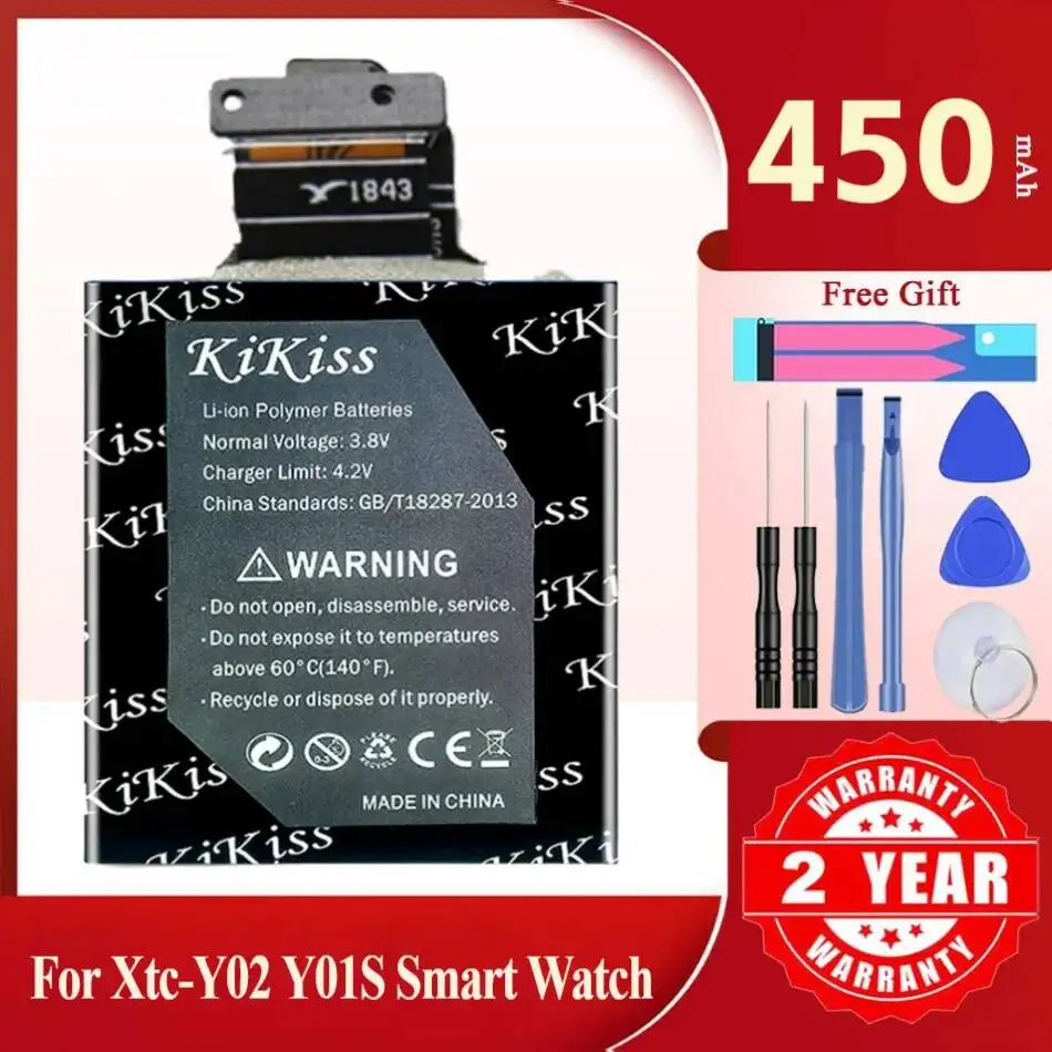 Фото Аккумулятор KiKiss для часов imoo okii XTC-Y02 XTC-Y01S, XTC-Y02 Y01S, 450 мАч №2