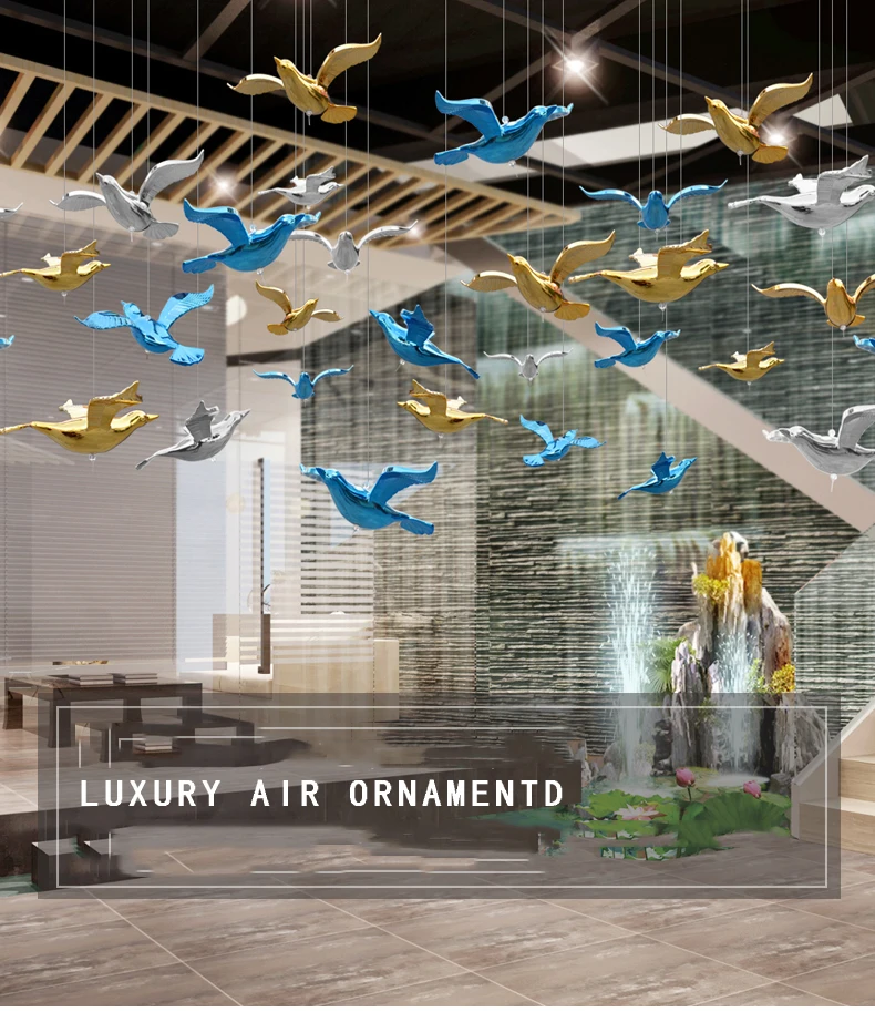 

Creative Plastic ABS Bird Pigeon Aerial Pendant Ornaments Shopping Mall Club Bar Decoration Kindergarten Ceiling Hanging Crafts