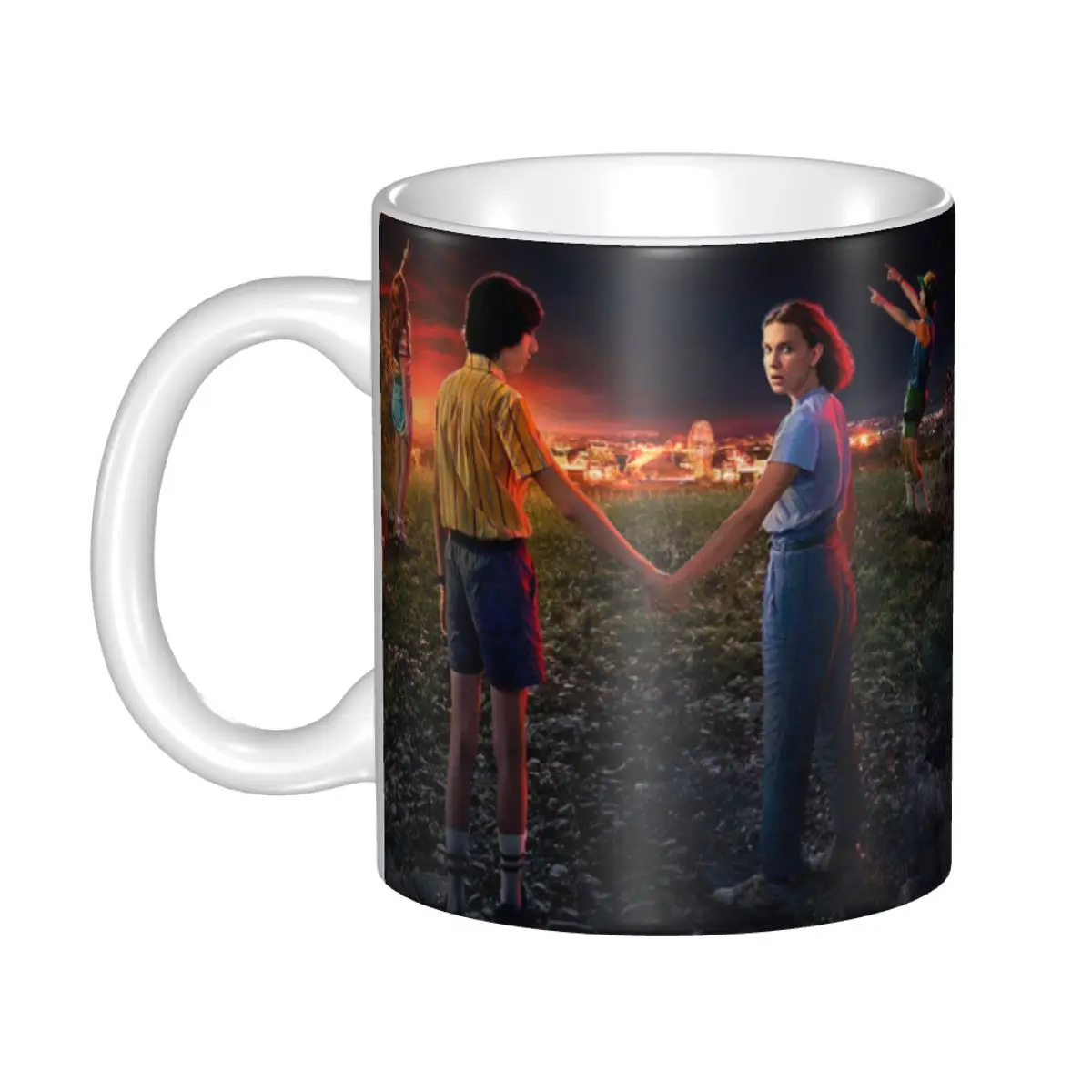 

DIY Stranger Things Ceramic Mug Personalized Coffee Cup Creative Present Men Women Outdoor Work Camping Cups And Mugs