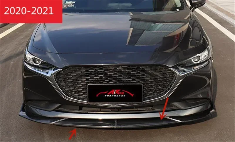 For Mazda 3 AXELA 2020-2021 ABS Chrome Bumper front shovel lip Spoiler Anti-scratch protection car accessories