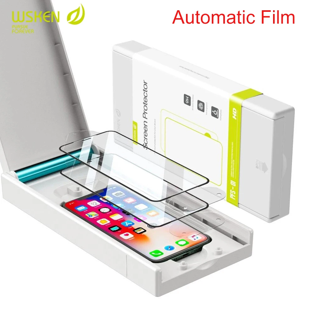 Orignal WSKEN For iPhone 12 Pro Max Mini Screen Protector 11 Full Cover Soft Edge HD 0.3mm Tempered Glass Shock Protective Film