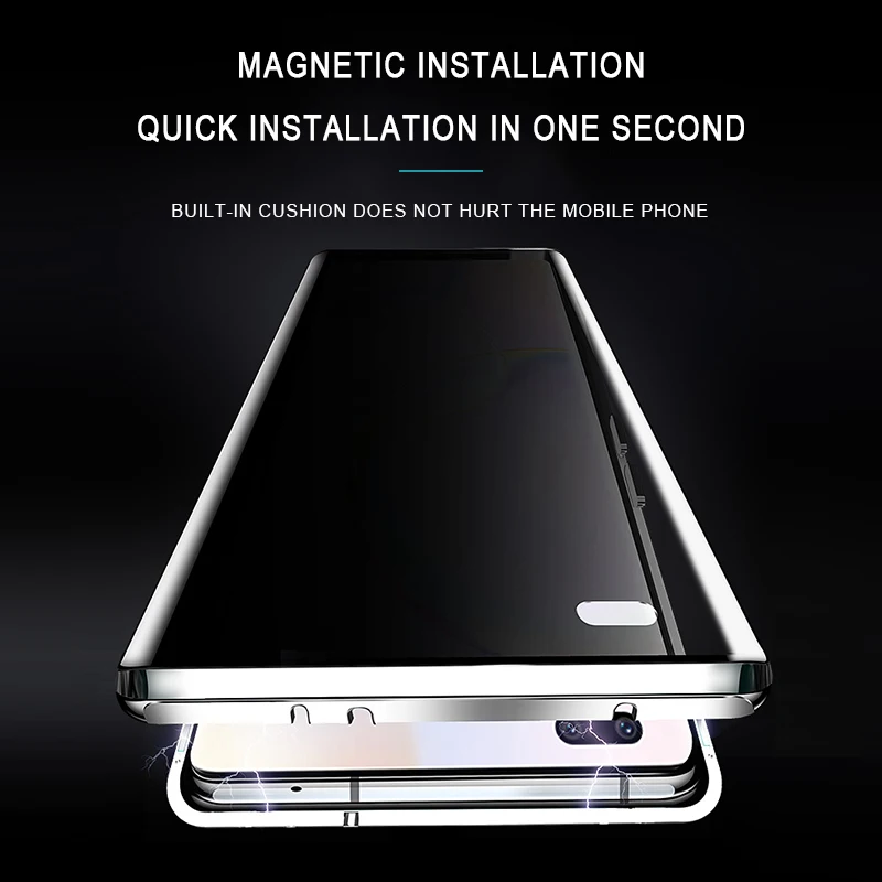 Для Samsung S21 S20 S22 Ultra Note 20 10 9 8 S10 S9 S8 Plus A71 A51 антишпионский Магнитный двухсторонний