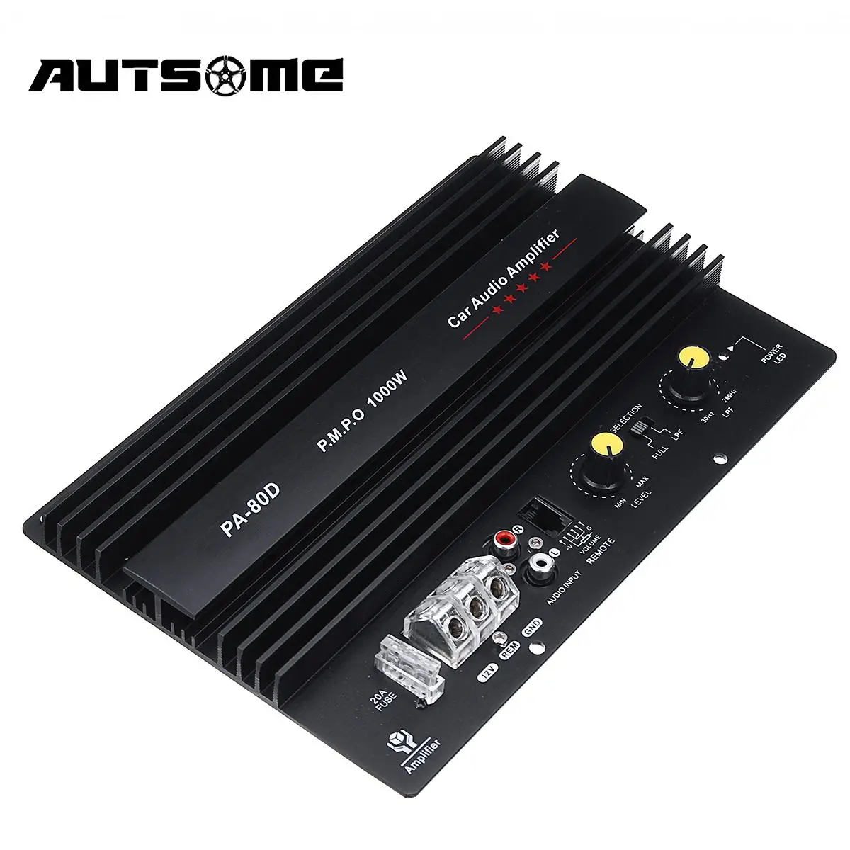 12V 1000W Speaker Subwoofer Bass Module High Power Car Audio Accessories Mono Channel Durable Lossless Amplifier Board PA-80D