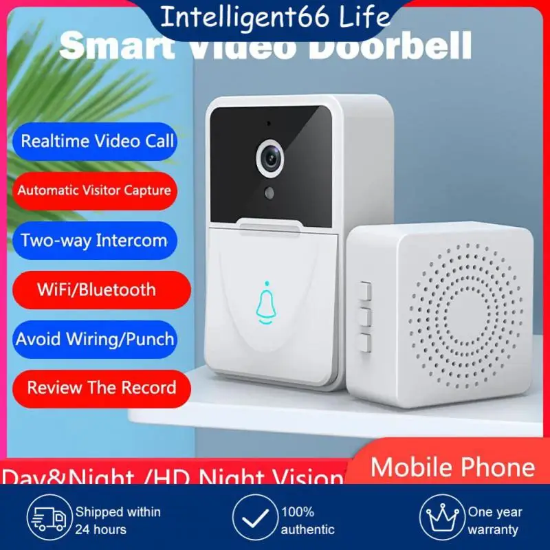 

Wifi Outdoor Door Bell No Punching Voice Change Visual Doorbell Waterproof Phone Camera Wireless Visual Smart Doorbell Hd Camera