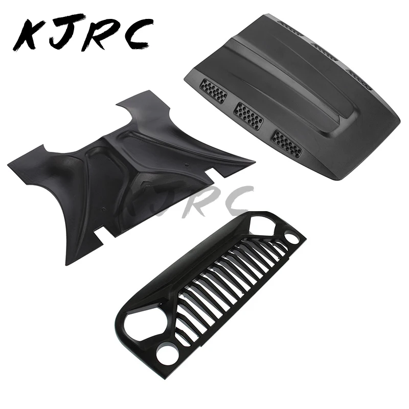 RC 1/10 корпус Jeep Wrangler Rubicon для осевого SCX10 D90 90046 90047 Angry face MS впускная решетка капота
