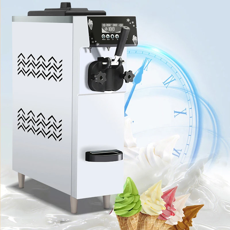 

Commercial Ice Cream Machine Stainless Steel Silent Design Soft Ice Cream Makers 900W