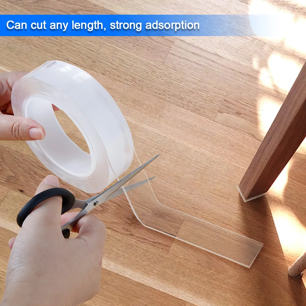 

Adhesives Sealers Tape Super Strong Double-Sided Tape Reusable Two Face Cleanable Nano Acrylic Glue Gadget Sticker 3 M A+
