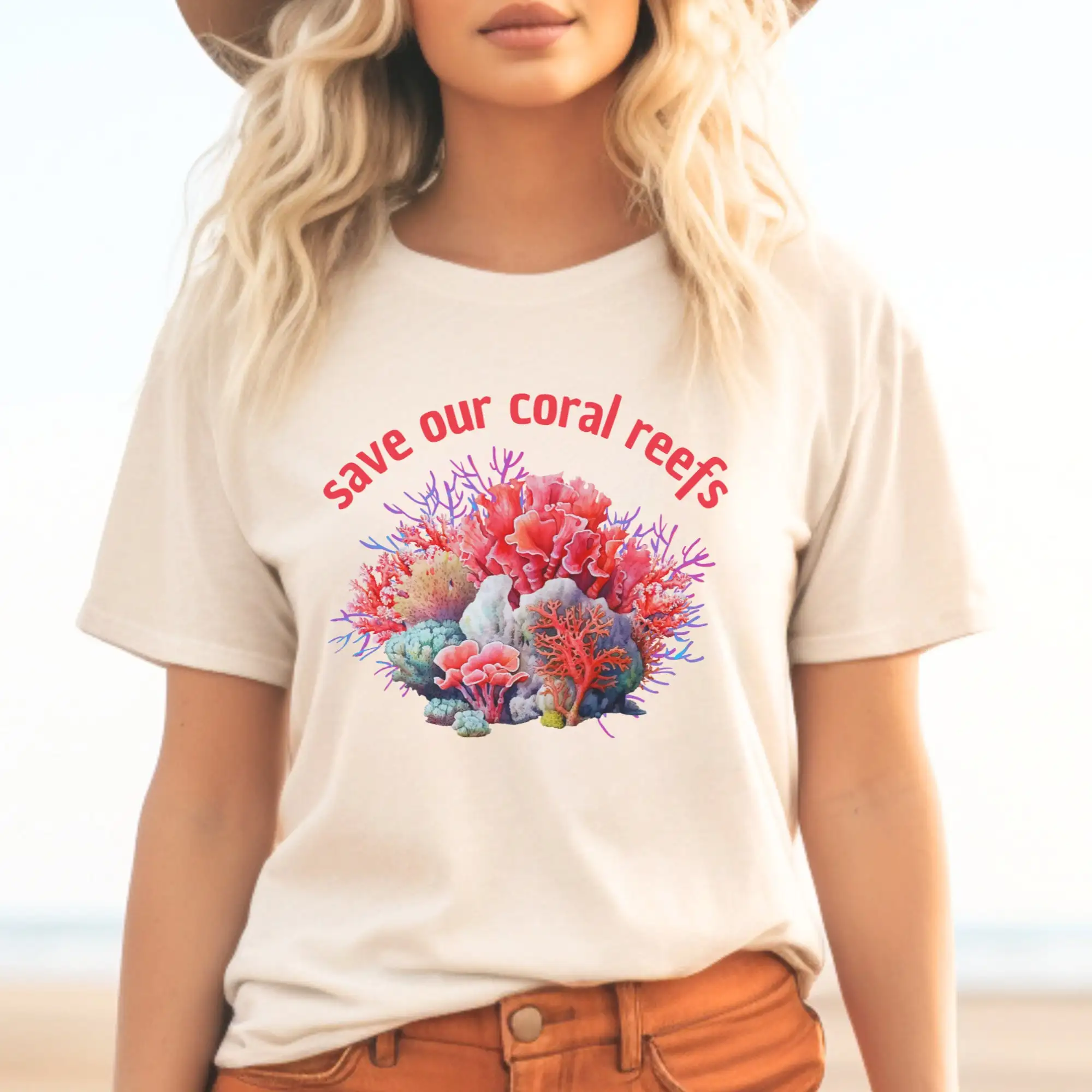 Футболка Схранить наши коралловые рифы The Oceans Protect Environment Ocean Preservation Морские