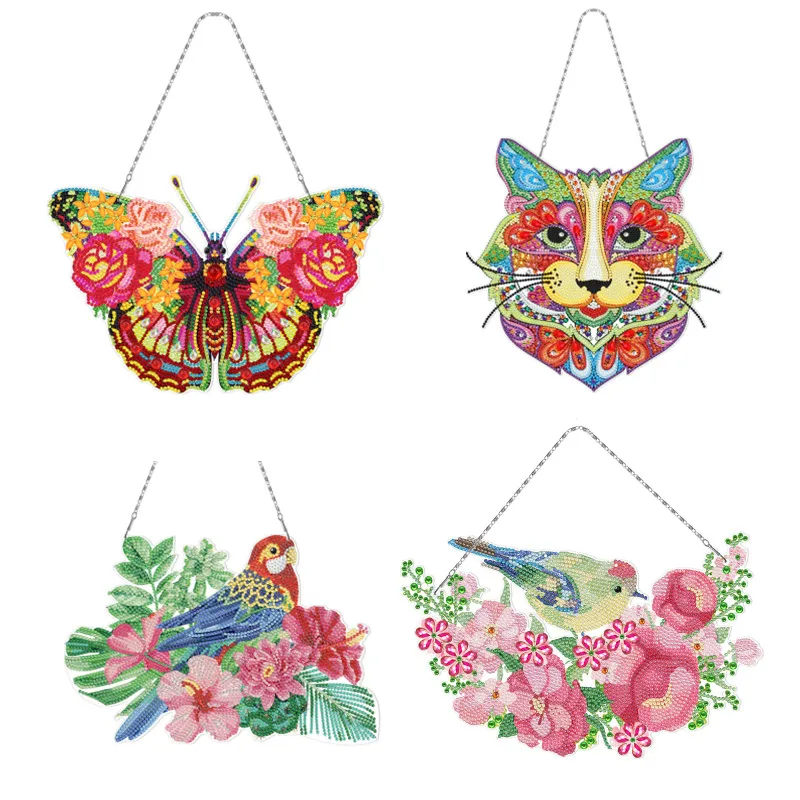 Алмазная живопись сделай сам венок птица подвесная картина набор для алмазной