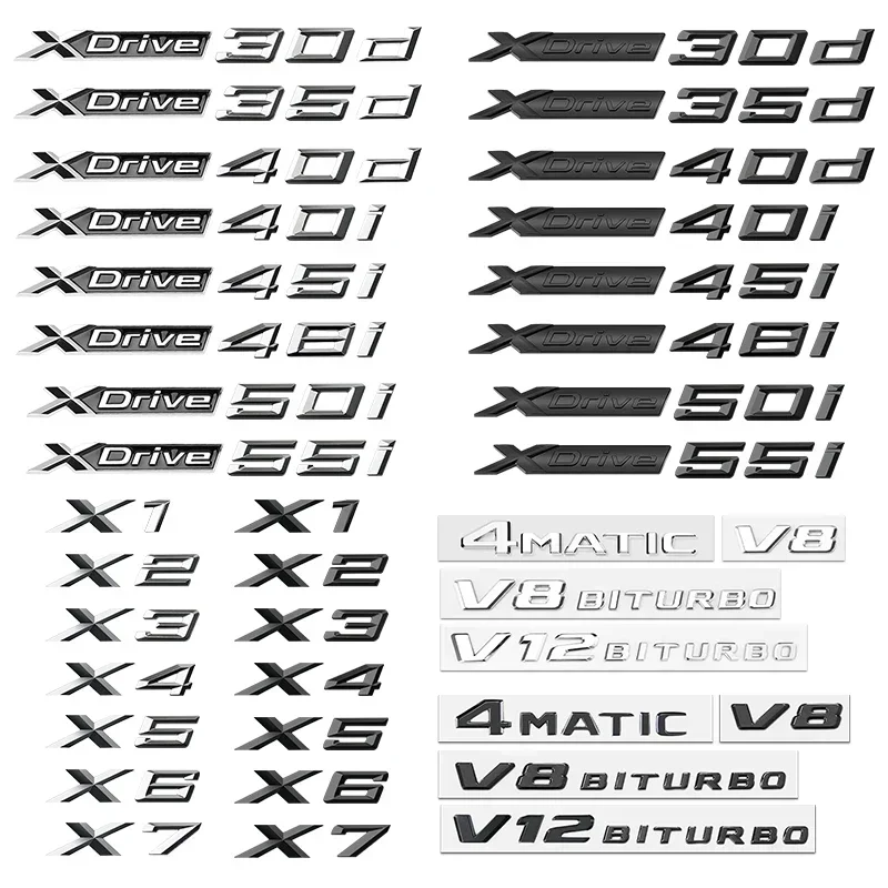 BMW 3D Xdrive 20d 30d 35d 40d 50d 20i 25i 30i Эмблема на крыло автомобиля Значок багажник Наклейка