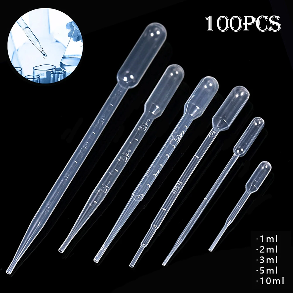 Пластиковые пипетки 1/2/3/5/10 мл, 100 шт. | AliExpress