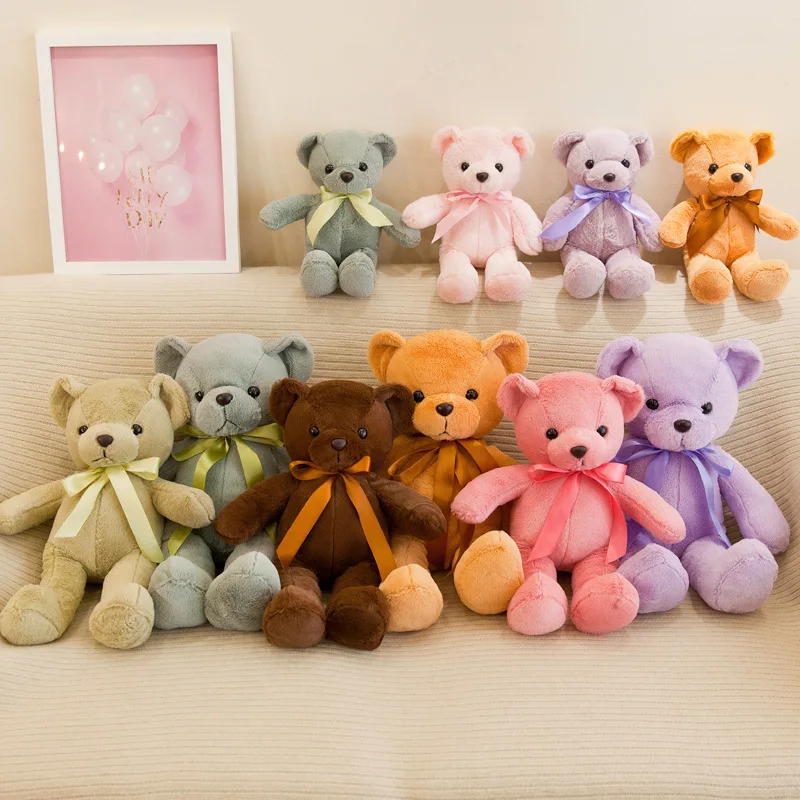 

30CM Colorful Teddy Bear Plush Doll Soft Stuffed Animal Teddy Bear Plush Toy Kids Girl Valentine Lover Kids Birthday Couple Gift