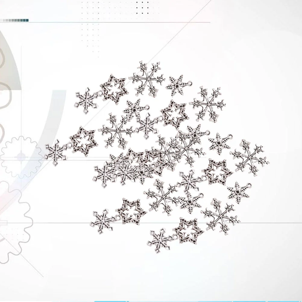 

Christmas Pendant Charm Charms Snowflake Jewelry Silver Pendants Diystar Necklace Making Braceletschoker Hanging Earrings