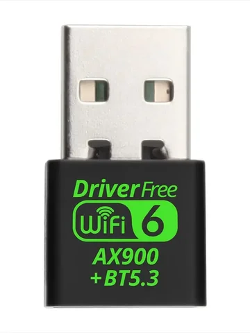 WiFi 6 AX900 Bluetooth-совместимый 5,3 Wi-Fi USB-адаптер Беспроводная сетевая карта 2,4 ГГц и 5 ГГц Wi-Fi Прием USB для ПК/ноутбука Win10/11